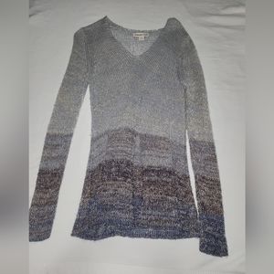 Coldwater Creek   Women's S   Sweater    Long sleeve    Blue & Tan Multicolor